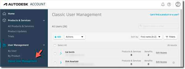 eliminar-usuarios-en-vista-clasica-Autodesk